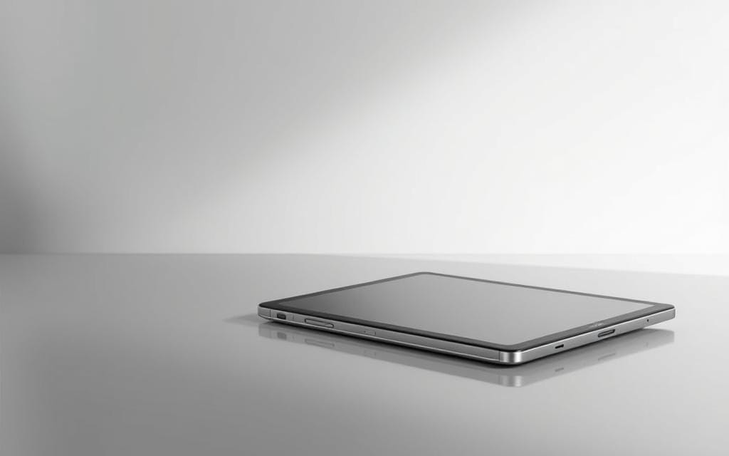 Detailed technical specifications and features of the new OnePlus Pad 3, depicted in a clean, minimalist, and professional style. The device is presented on a sleek, reflective surface, illuminated by soft, directional lighting. The camera angle showcases the device's elegant design, highlighting its thin profile, premium materials, and meticulously crafted details. In the background, a subtle gradient creates a sense of depth and emphasizes the technical nature of the subject. The overall composition and lighting evoke a sense of sophistication and innovation, aligning with the premium brand image of the OnePlus Pad 3. Detailed technical specifications and features of the new OnePlus Pad 3, depicted in a clean, minimalist, and professional style. The device is presented on a sleek, reflective surface, illuminated by soft, directional lighting. The camera angle showcases the device's elegant design, highlighting its thin profile, premium materials, and meticulously crafted details. In the background, a subtle gradient creates a sense of depth and emphasizes the technical nature of the subject. The overall composition and lighting evoke a sense of sophistication and innovation, aligning with the premium brand image of the OnePlus Pad 3.