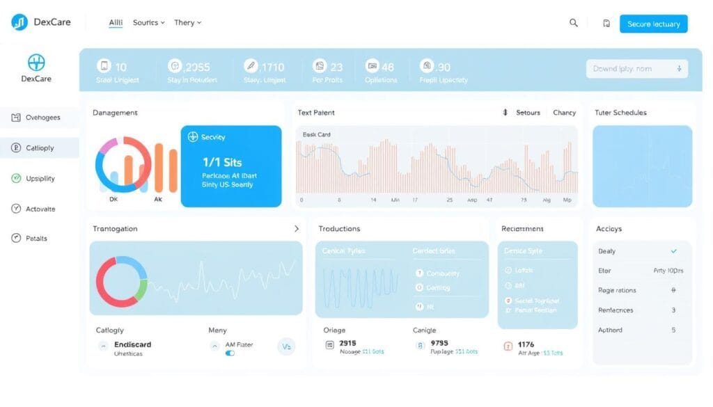 DexCare AI platform interface showing healthcare management dashboard DexCare AI platform interface showing healthcare management dashboard