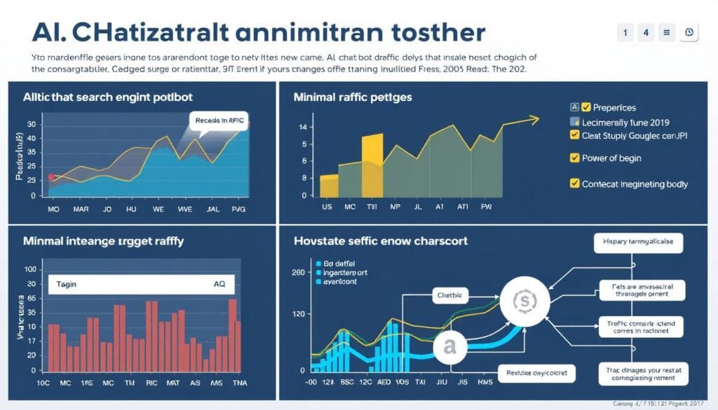 Visual representation of AI's impact on search engine traffic patterns Visual representation of AI's impact on search engine traffic patterns